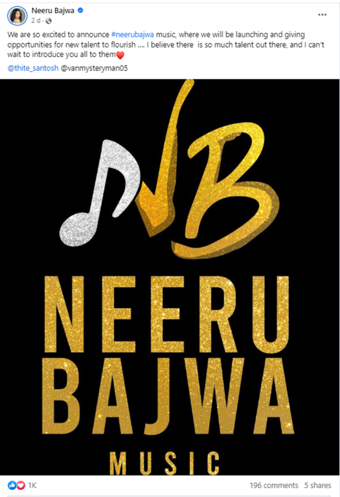 Neeru Bajwa Music Label