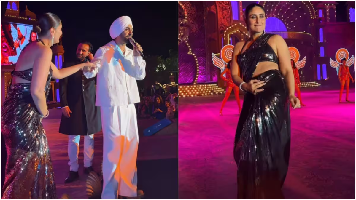 diljit dosanjh latest news with kareena kapoor at ambani's wedding bash